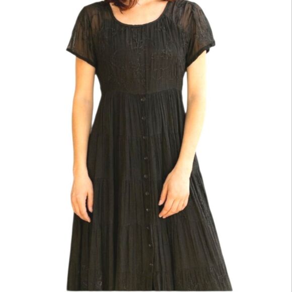Bila Vintage Sheer Goth Dress – Size Small - Picture 1 of 16